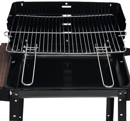 Grill węglowy z półką ruszt 48x28 cm LUND 99585