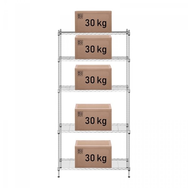 REGAŁ PÓŁKOWY Z DRUTU 350x900x1800mm ROYAL CATERING 10011225 RCMR-1800P19C 
