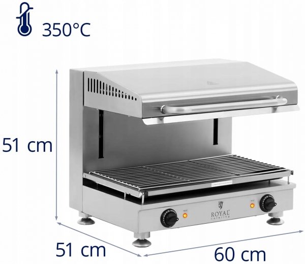 Opiekacz Salamander -5000W 230V 32A Royal Catering RCES-5000-60 10013535 4062859289070