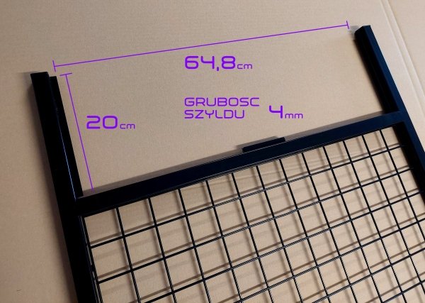 Stojak ekspozytor z 20 haczykami, 2 koszami - CZARNY + komplet 4 kół