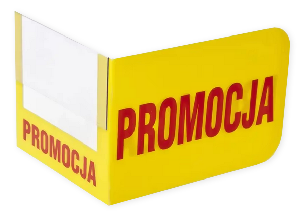 Stoper cenowy, osłonka na listwy cenowe "PROMOCJA" żółty