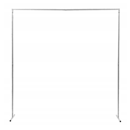 Bialy łuk ślubny stojak na tło 200 x 200 cm, stelaż brama srebrny pod balony