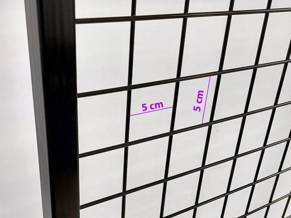 Stojak ekspozytor z 25 haczykami - CZARNY + komplet 4 kół