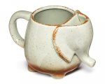 Ceramiczny kubek słonik szary 500 ml