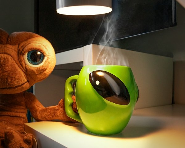 Kubek Obcego 450 ml Zielony UFO Alien Obcy