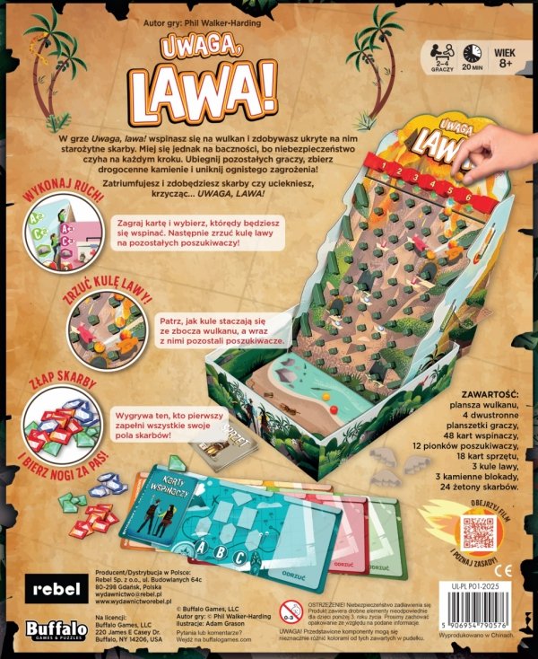 Uwaga, lawa! - Gra planszowa
