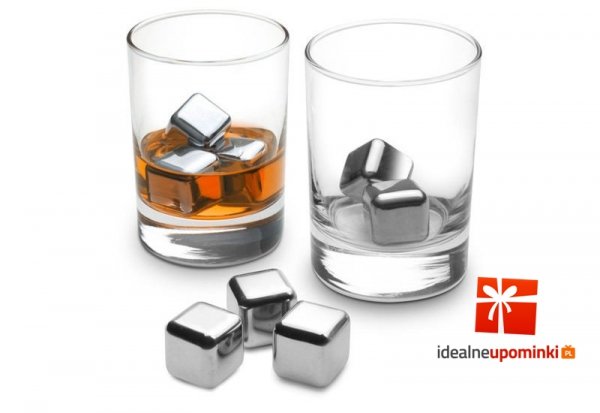 Metalowe kostki do chłodzenia drinków Whisky