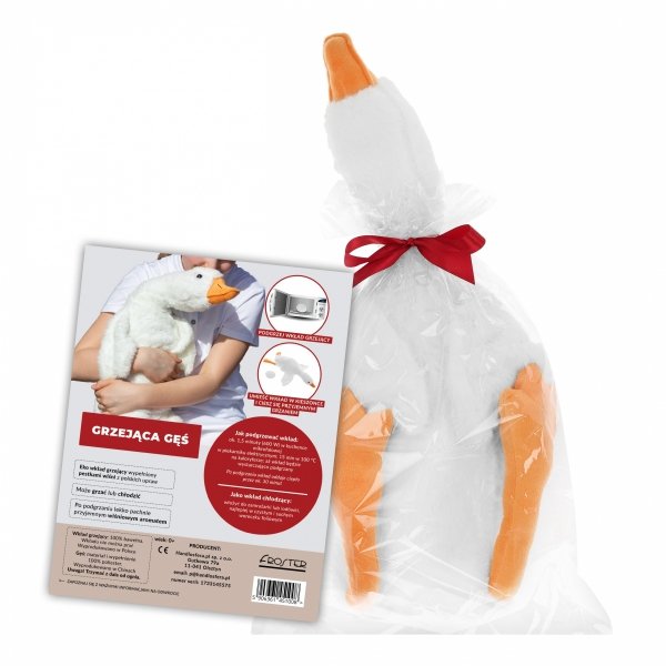 Maskotka grzejąca pluszowa Gęś XL 90 cm