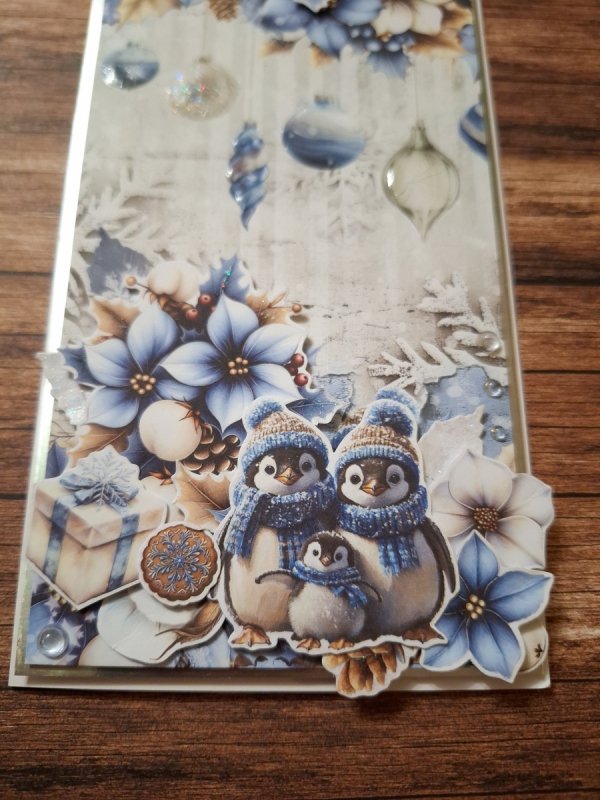 Kartka świąteczna w błękicie #2