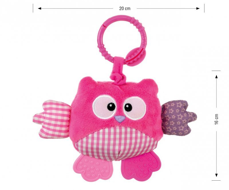 Zawieszka pluszowa Sówka - Cutie owl - 2881 PINK