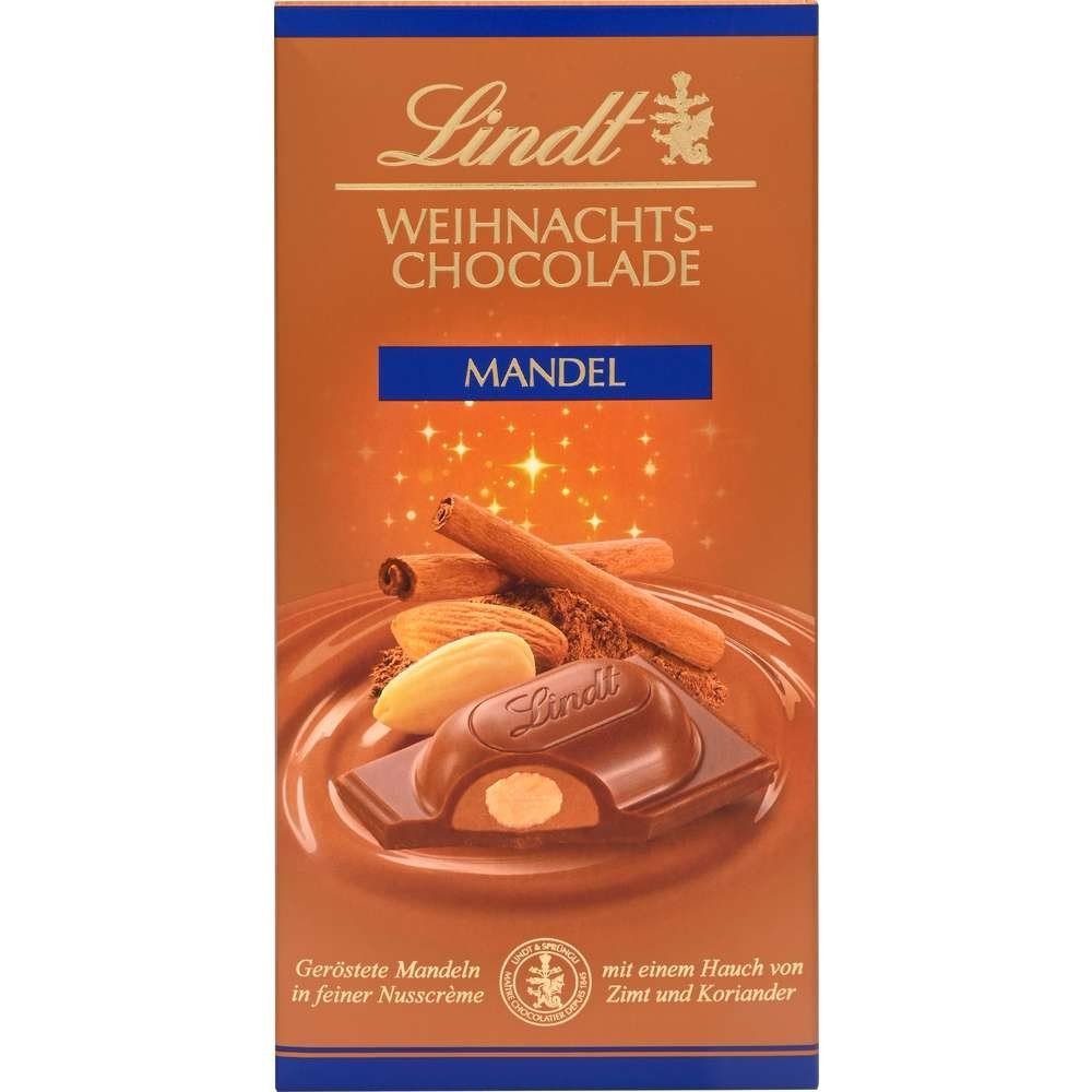 Lindt Weihnachts Mandel Świąteczna Czekolada Migdałowo Cynamonowa 100g ...