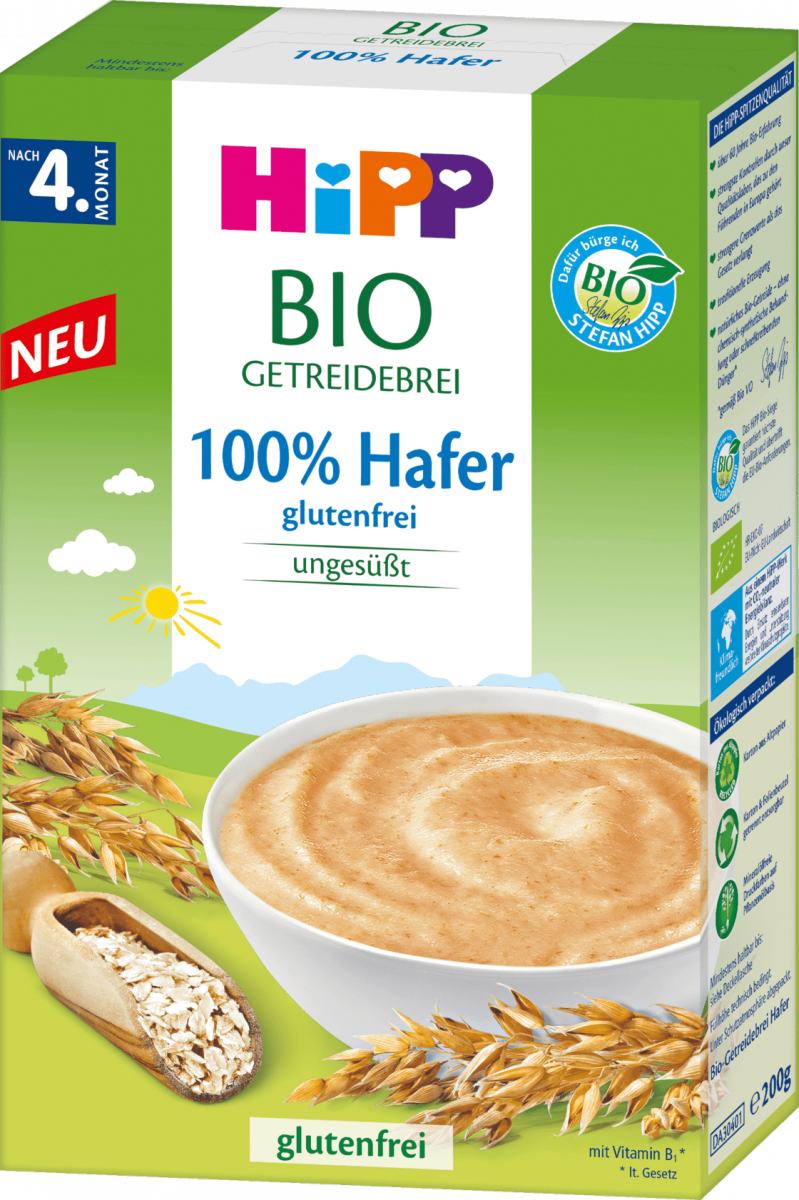 Hipp Bio Bezmleczna Kaszka Owsiana Bezglutenowa 4m 200g Kaszki