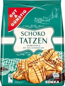GG Kruche Ciastka Tatzen polewa czekoladowa 250g/szt