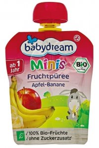 BabyDream Minis Bio Mus Jabłko Banan 1r 90g