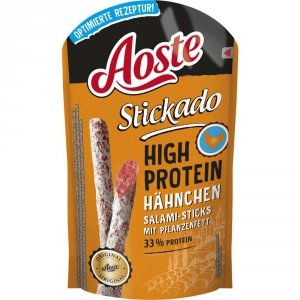 Aoste Stickado Pałeczki Salami Z Kurczaka Proteinowe 60g