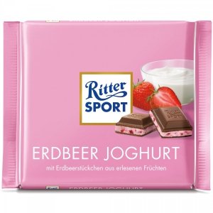 Ritter Sport Erdbeeren Jogurt Czekolada Truskawka 100