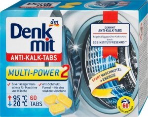 Denkmit Antikalk tabletki Odkamieniacz Pralki Cytryna 60szt Niemieckie