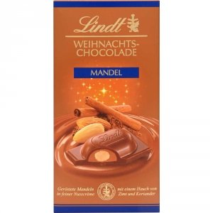 Lindt Świąteczna Czekolada Migdałowa 100g  Niemcy