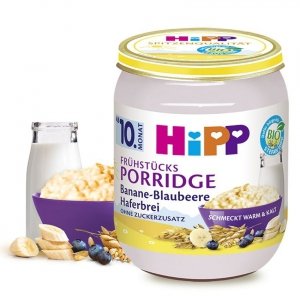 HIPP BIO Porridge Owsianka na Mleku Banan Jagody 10m