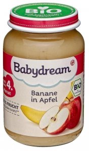 BabyDream Bio Deserek z Jabłek i Bananów 4m 190g