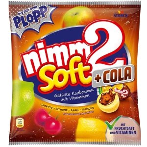 Nimm2 Soft Cola żujki musujące rozpuszczalne Sok 345g