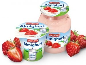 Ehrmann Almighurt Jogurt Truskawkowy Słoik