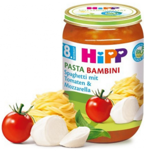 Hipp Bio Spaghetti Pomidory Mozzarella 8m 220g