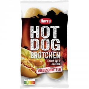 Harry Gotowe Amerykańskie Bułki Hot Dog Rolls 4szt 250g