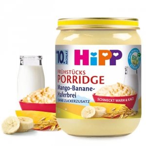 HIPP BIO Porridge Owsianka na Mleku Mango Banan 10m