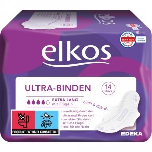 Elkos Ultra Cienkie Podpaski Skrzydelka Super 14 Ekstra Długie