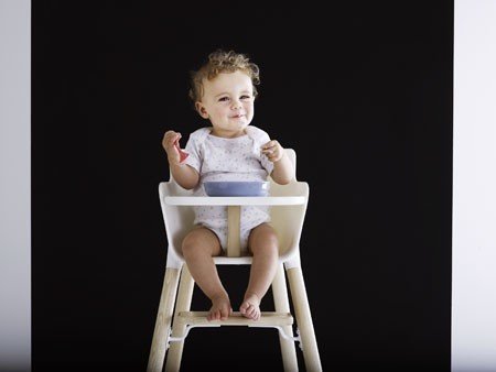 Wysokie krzesełko dziecięce Flexa Baby Białe 
