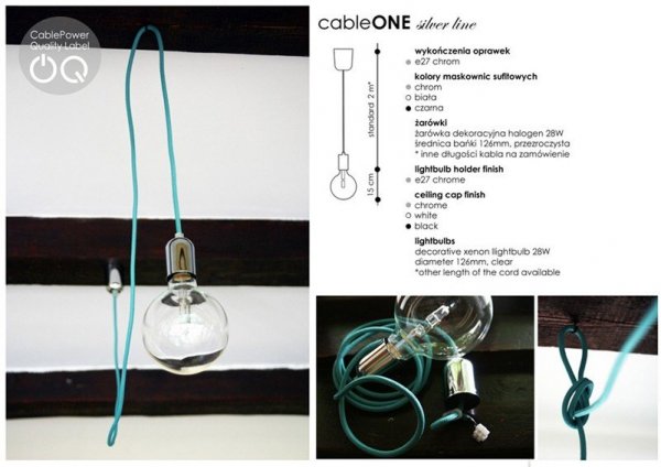 Cable ONE Silver Line Lampa CablePower