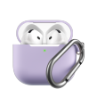 KeyBudz Elevate Keychain - silikonowe etui ochronne do AirPods 4 gen. (lavender)