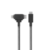 Native Union Belt Cable Duo - kabel USB-C - USB-C / lightning, 1,5 m (zebra)