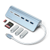 Satechi Aluminium - hub USB-C (czytnik kart micro/SD, 3x USB-A) (blue)