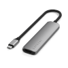 Satechi 4-in-1 USB-C Slim Multiport Adapter 4K - aluminiowy adapter do urządzeń mobilnych USB-C (USB-C, 4K HDMI, 2x USB-A) (spac