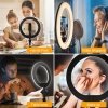 MACLEAN LAMPA PIERŚCIENIOWA 10 LED12W DO SELFIE ZE STATYWEM MCE610