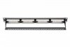 Digitus Patch panel 19 24 porty, kat.5e, U/UTP, 1U, wspornik kablowy, czarny (kompletny)
