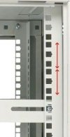 Extralink Szafka wisząca rack 9U 600x600 szara dwusekcyjna