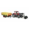 BRUDER Traktor Case IH 300 CVX z ładowarką i przyczepą