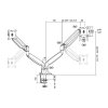 LogiLink Uchwyt na 2 monitory 13-27 cali, max 2x9kg.