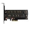 AXAGON PCEM2-DC Adapter wewnętrzny PCIe x4, 1x M.2 NVMe M-key + 1x SATA B-key slot, chłodnica, SP & LP + radiator