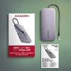 AXAGON HMC-6GM2 Wieloportovy hub USB 6in1, 10Gbps, USB-A, USB-C, HDMI 4K/60Hz, M.2 NVMe/SATA, SD/microSD, PD 100W, 20cm USB-C ka