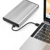 Qoltec Obudowa | kieszeń do dysków HDD SSD 2.5 SATA3 | USB 3.0 | Srebrna