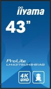 IIYAMA Monitor 42.5 cala ProLite LH4375UHS-B1AG, 24/7,IPS,ANDROID.11,4K,500cd/m2,WiFi,3xHDMI,DP,Daisy/Chain,2xUSB,2x10W,RJ45,iiS