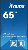 IIYAMA Monitor 65 cali LH6575UHS-B1AG 24/7,IPS,ANDROID.11,4K,500cd/m2,WiFi,3xHDMI,DP,Daisy/Chain,2xUSB,2x10W,RJ45,iiSignage2,Fai