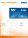 IIYAMA Monitor 50 cali LH5065UHSB-B1 AG, 24/7, VA, ANDROID 11, 4K, 800cd, iiSignage2, SDM, 2x HDMI, DP, 2x USB,2x 10W, RJ45, WiF