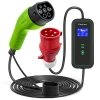 Qoltec Mobilna ładowarka do samochodu elektrycznego EV z regulacją 2w1  Typ2 | 11kW | CEE 5 PIN | WiFi | LCD | 3 fazy | Przenona
