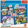 Trefl Puzzle 4w1 Psie sprawy Psi Patrol Paw Patrol