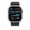 Apple Pasek Ocean w kolorze czarnym do koperty 49 mm - elementy z tytanu w kolorze naturalnym